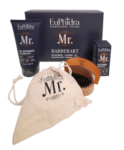 EuPhidra Gel detergente viso barba baffi olio barba tonificante set barba balbinot